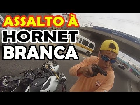 Policial atira em ladrão em tentativa de assalto a moto Hornet - Camera Lenta - Homenagem ao PM