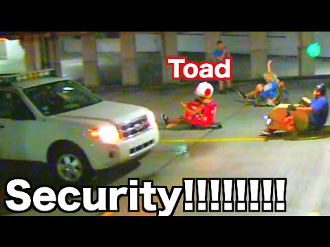 MARIO KART LONGBOARDING (CHASED By Security)