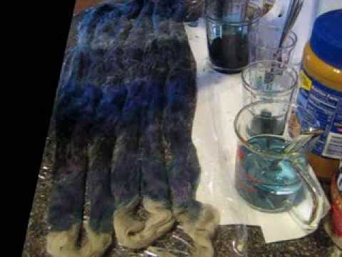 how to dye wool roving