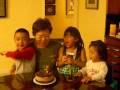 Rachel trying to blow a-ma's candle