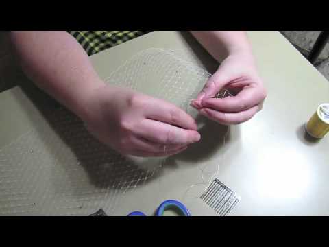 how to fasten a birdcage veil