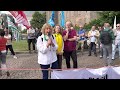 La segretaria generale Cisl Scuola Torino-Canavese, Simona Sacchero, interviene al presidio di Torino