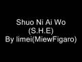 me singing 說你愛我 (shuo ni ai wo) by limei(MiewFigaro)