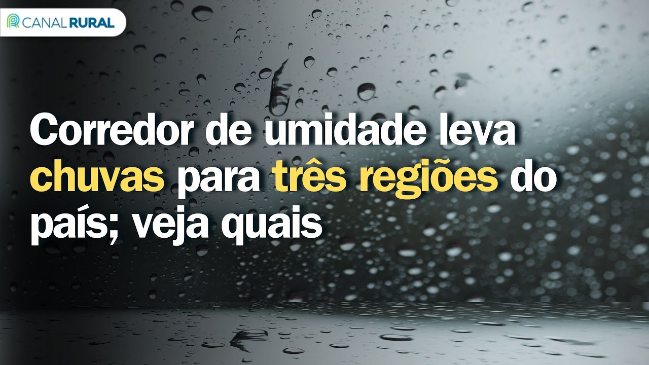 Corredor de umidade leva chuvas para três regiões do país; veja quais | Previsão do tempo | 24h