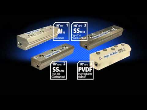 EXAIR's Super Air Knife dramatically reduces compressed air usage and noise when compared to other blowoffs.