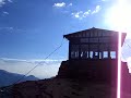 Fire lookout over Swiftcurrent Pass