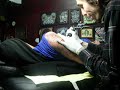 Indian man screams for his mommy , while tattoo artist covers up his ex girlfriends name with a large scale buddah tattoo.The guy is screaming like a girl, no joke. tattoo artist tries not to laugh, Revolution Ink tattoos, mountain view CALIFORNIA