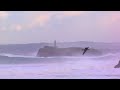 Olas por encima de Santo Mauro. Cantabria Olas por encima de Santo Mauro. Cantabria