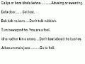 Galiyan or bora kehna - Abusing or swearing. Learn Englsih 