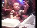 Ryan and my mom straw \"sword\" fighting