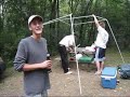 Setting up a Canopy in the campgrounds