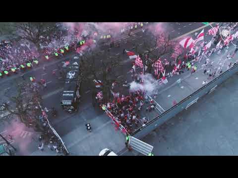 ¡Banderazo Monumental desde el aire! 
