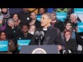 President Obama Tells the Story of "Fired Up! Ready to Go!" at His Final Rally
