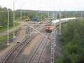 Finnish Express Train 707 leaves Sukeva railway station.