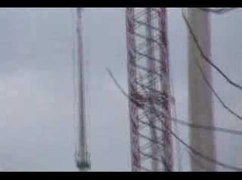 The Spire being erected
