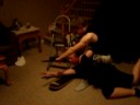 wrestling match- brad the pitbull ethridge vs the triple h wanna be josh.