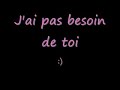J'ai pas besoin de toi - Darling