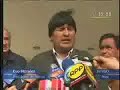 Evo Morales visit� Pisco y entreg� ayuda humanitaria