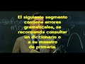 Errores gramaticales