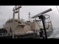 Japanese officers throw flash grenades at the Steve Irwin