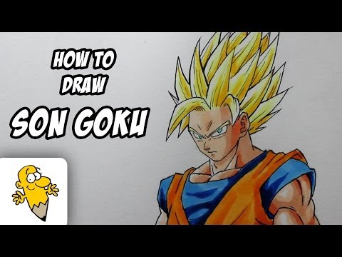 how to draw dragon ball z kid goku