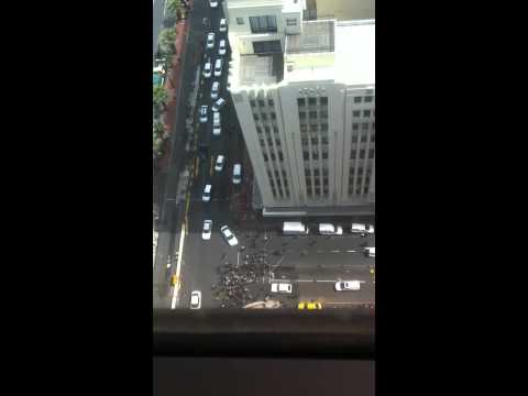 Cape Town - Chaos here in Cape Town, shot from the Absa building; WATCH IT FULL SCREEN Commentary is by me and colleagues :) Twitter: @Spenelo.