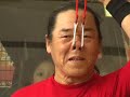 www.scmp.com wang chuntai, a stunt performer and world record holder, dazzled onlookers and passers-by at the sun arcade shopping mall in tsim sha tsui when he pulled a 1.9 tonne van with a rope attached to his nose. the van also contained three children in the front seat and two models perched on the roof. wang had earlier warmed up the crowd with his repertoire of tricks and displays of strength, which included tearing apart a metallic bowl with his bare hands. in this video, watch as wang ...