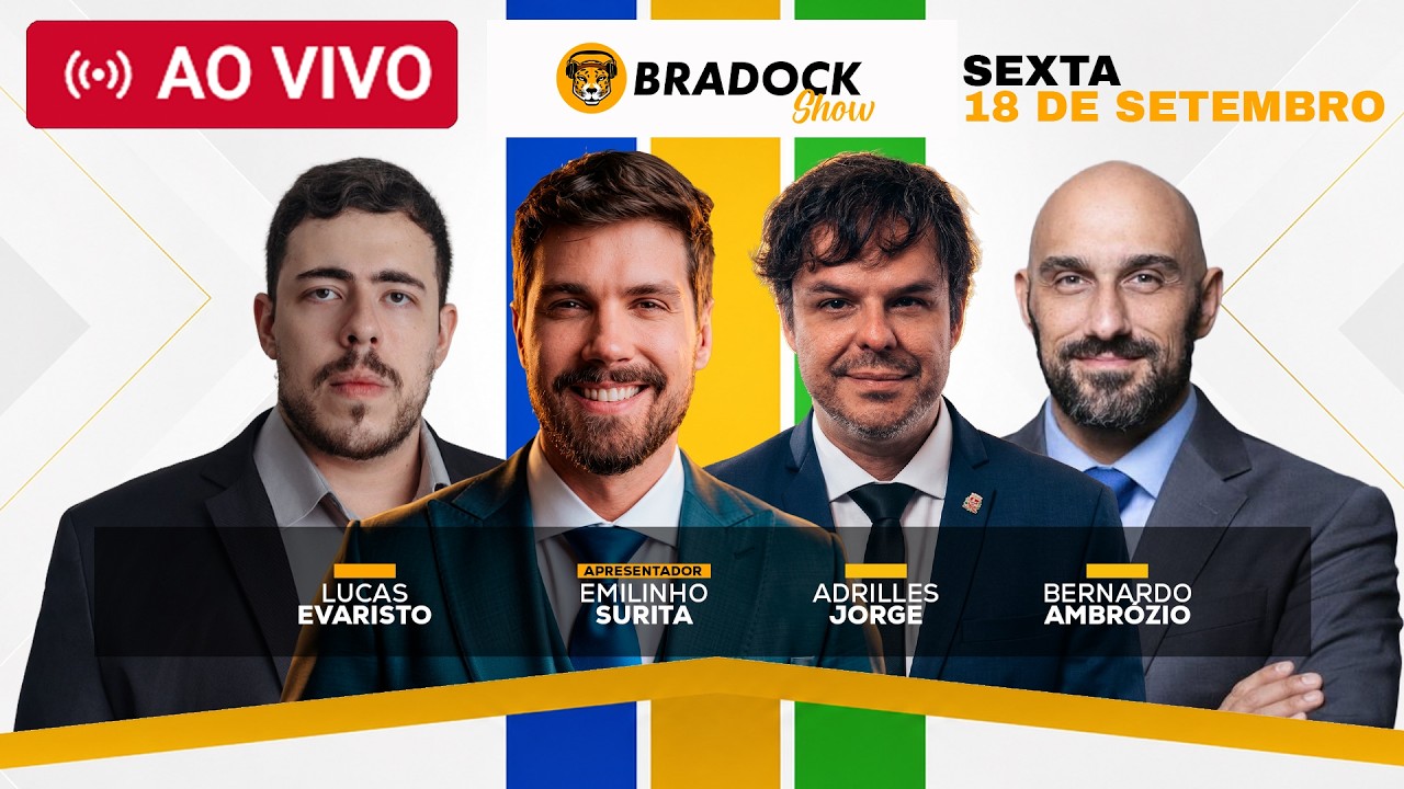 🔴 EMILINHO SURITA, ADRILLES JORGE, LUCAS EVARISTO E BERNARDO AMBROZIO | Bradock Show 18/09/2026