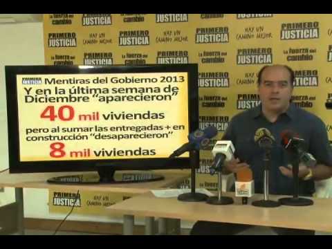 Julio Borges: El Gobierno debería haber entregado en lo que va de año 36 mil viviendas y no ha entregado ni una