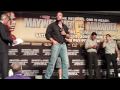 Triple H arrives at the Weigh-In to show his support for Floyd Mayweather Jr