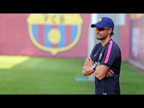 Luis Enrique holds first training session Luis Enrique holds first training session