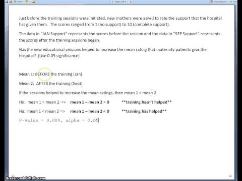how to perform t test in minitab