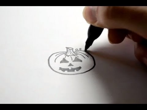 how to draw a jack o lantern