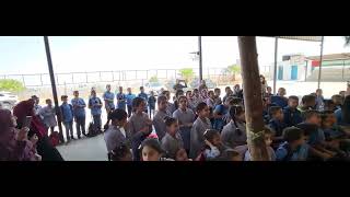 رقصة 123 زئفة مع عمو الطيب وماشا والدب في مدرسة خلة الحداد الثانوية المختلطة