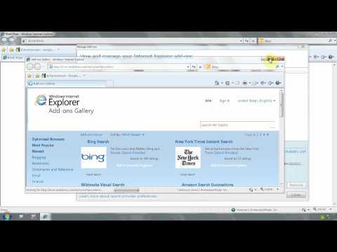 Add or remove search providers from Internet Explorer