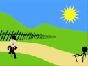 Stick Fight!! VS A  Grampa!
