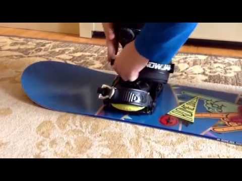 how to fasten snowboard bindings