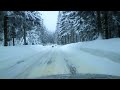 Autofahrt Altenberg OT Schellerhau (Erzgebirge) Hauptstraße K9045 Ende Dezember 2010