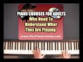 Piano Lessons For Adults Who Need To Understand What They Are Playing