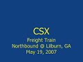 CSX Freight Train at Lilburn, GA