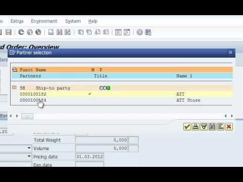 how to define partner function in sap sd