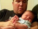 Daddy and Makolm relaxing on the couch
