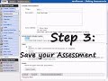 WebCT Vista Assessments Tool Training Lesson 1