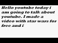 Youtube Took down my video over a cuss word -Star Wars force unleashed ultimate sith edition links