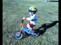 Bubba riding without training wheels