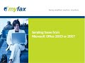 MyFax - Send a Fax Using Mircrosoft Office MyFax - Send a Fax Using Mircrosoft Office