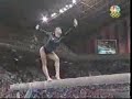 she totally rocks! she has total control over her moves and she's just an amazing gymnast!