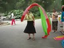 Suzie ribbon dancing in China Suzie ribbon dancing in China