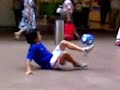 soccer kid juggling a ball in sydney australia with some unbelievable skills.  music deltagoodrem - believe (tommy trash remix)