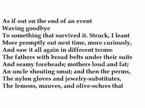 Whitsun weddings analysis image